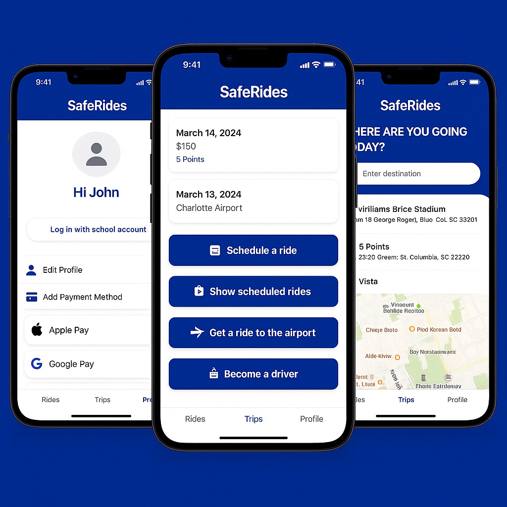 SafeRides App Screenshot